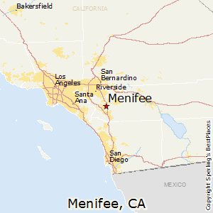 Menifee,California Map