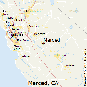 Merced,California Map