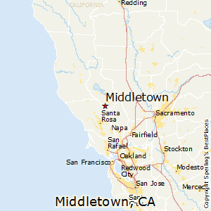 Middletown,California Map