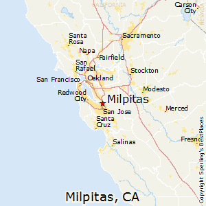 Milpitas,California Map