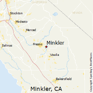 Minkler,California Map