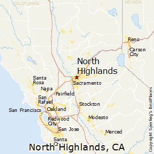 North_Highlands,California Map