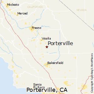 Porterville,California Map
