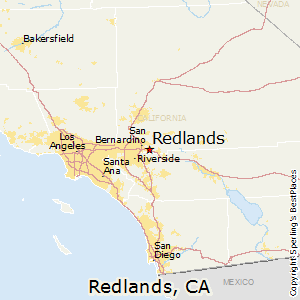 Redlands,California Map