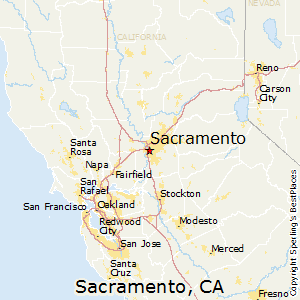 Sacramento,California Map