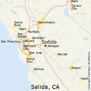 Salida,California Map
