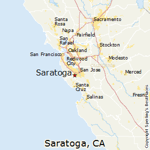 Saratoga,California Map