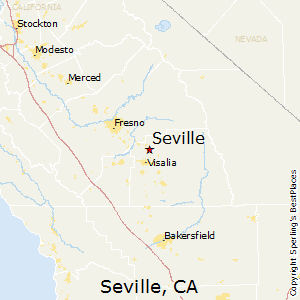 Seville,California Map