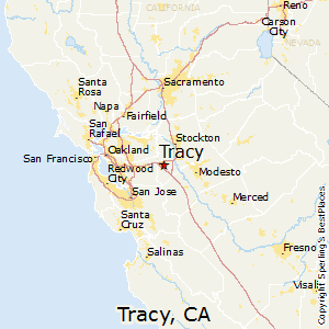 Tracy,California Map