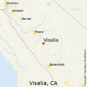 Visalia,California Map