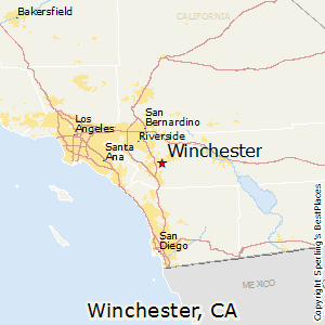 Winchester,California Map