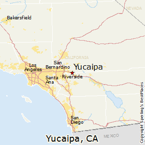 Yucaipa,California Map