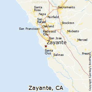 Zayante,California Map