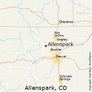 Allenspark,Colorado Map