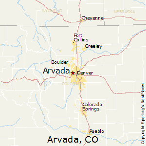 Arvada,Colorado Map