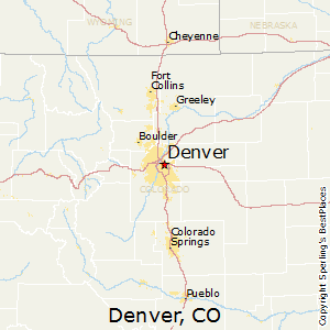 Denver,Colorado Map