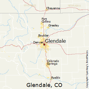 Glendale,Colorado Map