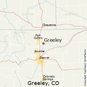 Greeley,Colorado Map