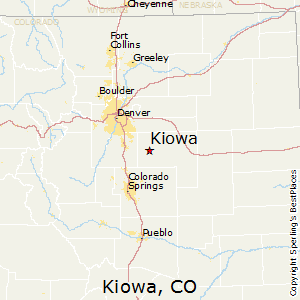 Kiowa,Colorado Map