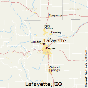 Lafayette,Colorado Map