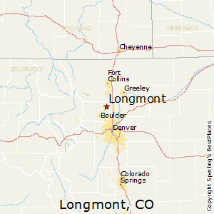 Longmont,Colorado Map