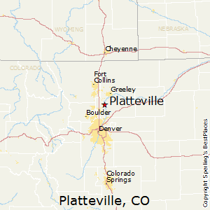 Platteville,Colorado Map