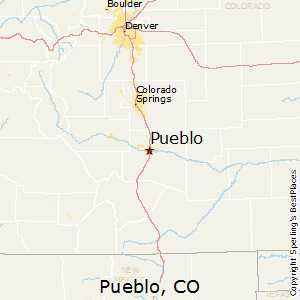 Pueblo,Colorado Map