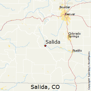 Salida,Colorado Map