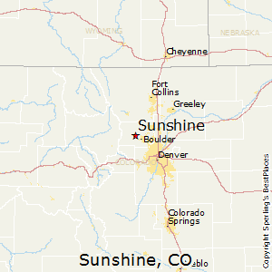 Sunshine,Colorado Map
