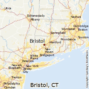Bristol,Connecticut Map