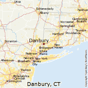 Danbury,Connecticut Map