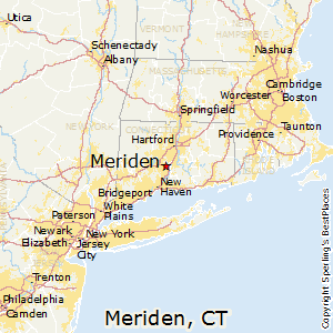 Meriden,Connecticut Map