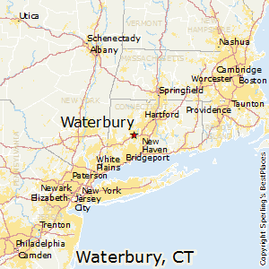 Waterbury,Connecticut Map