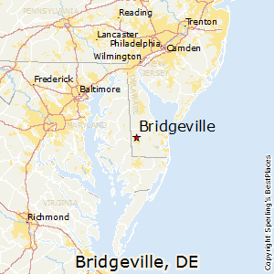 Bridgeville,Delaware Map