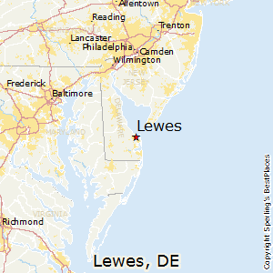 Lewes,Delaware Map