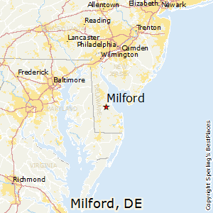 Milford,Delaware Map