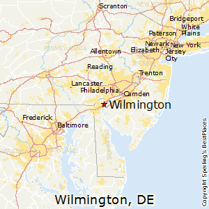 Wilmington,Delaware Map