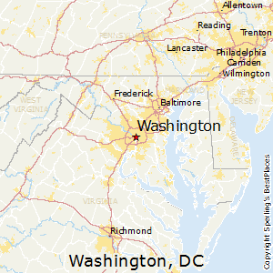 Washington,District of Columbia Map