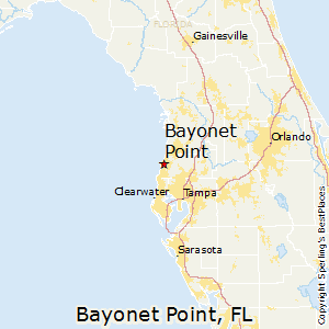 Bayonet_Point,Florida Map