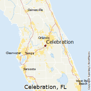 Celebration,Florida Map