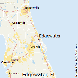 Edgewater,Florida Map
