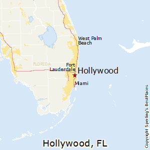 Hollywood,Florida Map