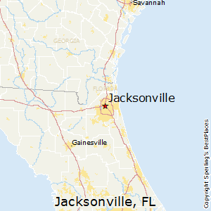 Jacksonville,Florida Map