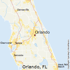 Orlando,Florida Map