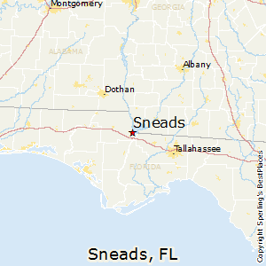 Sneads,Florida Map