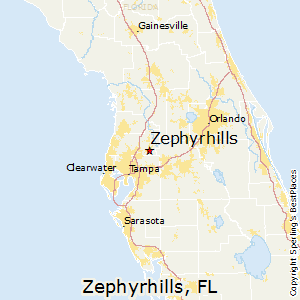 Zephyrhills,Florida Map