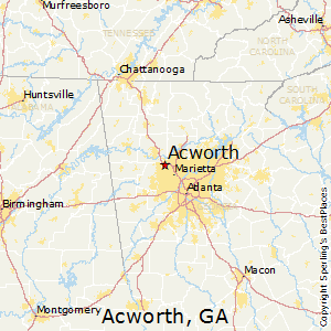 Acworth,Georgia Map