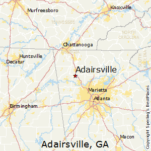 Adairsville,Georgia Map