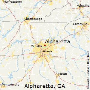 Alpharetta,Georgia Map