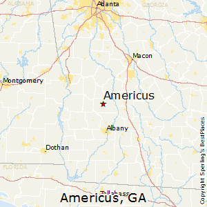 Americus,Georgia Map